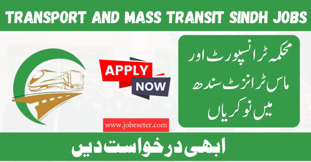 Transport and Mass Transit Department Sindh Jobs